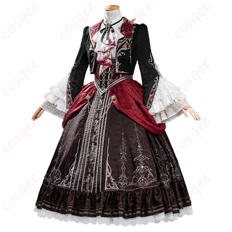 恋と深空 主人公「魂を約す赤月」コスプレ｜高発色×立体シルエットで映えるゴシック衣装 - 2枚目の画像