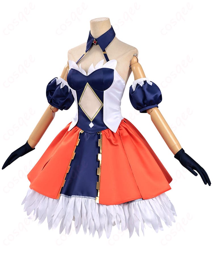 アルヴィト衣装の側面シルエット（スカートのハリ感を強調）