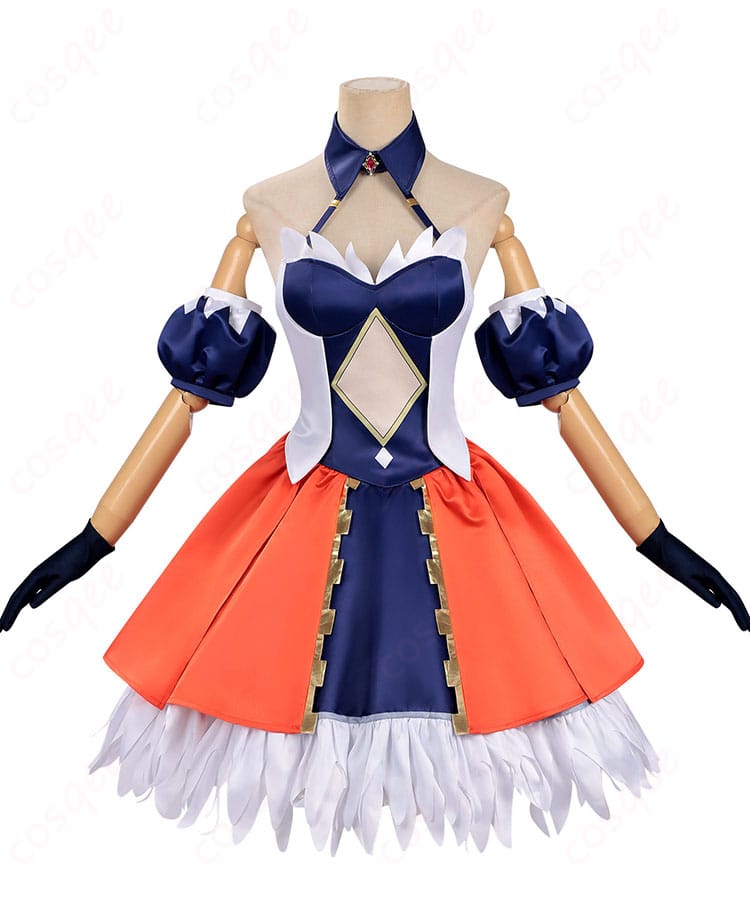 アルヴィト衣装の正面全体像（ワンピースと装飾の配色が分かる）