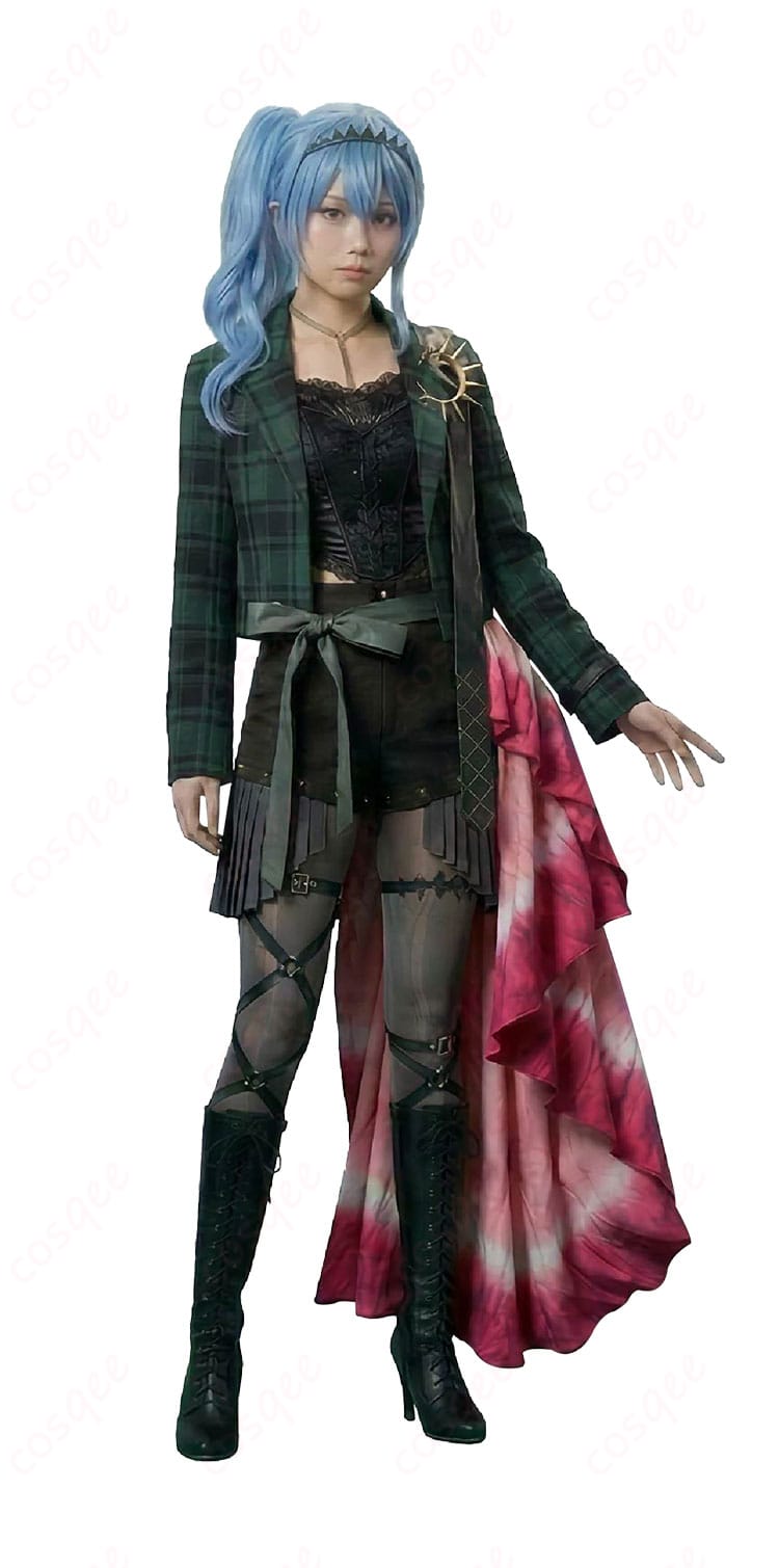 星街すいせい 綺麗事 ライブ衣装の正面全体。コート・キャミソール・ショートパンツの配色とシルエットが分かる商品画像。