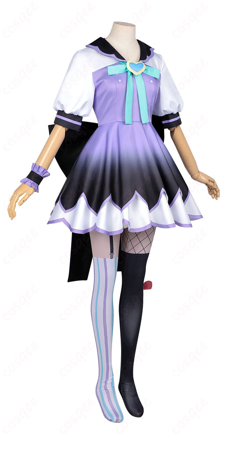 てんしちゃん衣装の側面シルエットとフレアライン