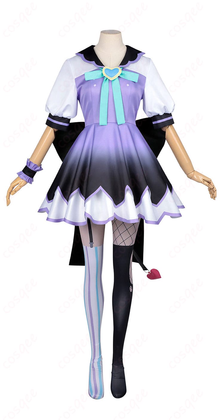 てんしちゃん パープル・ロリポップ衣装のワンピース正面フルショット