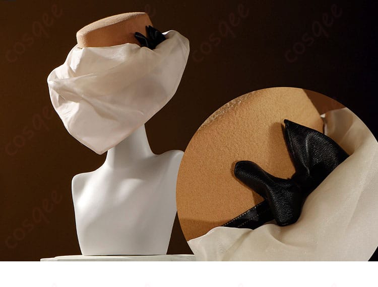 昆虫学者 初期衣装コスプレ 帽子とベールの装飾ディテール