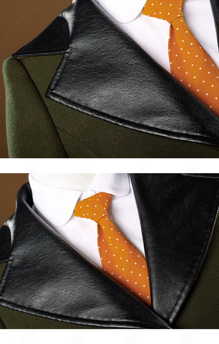 昆虫学者 初期衣装コスプレ 襟元とネクタイの装飾ディテール