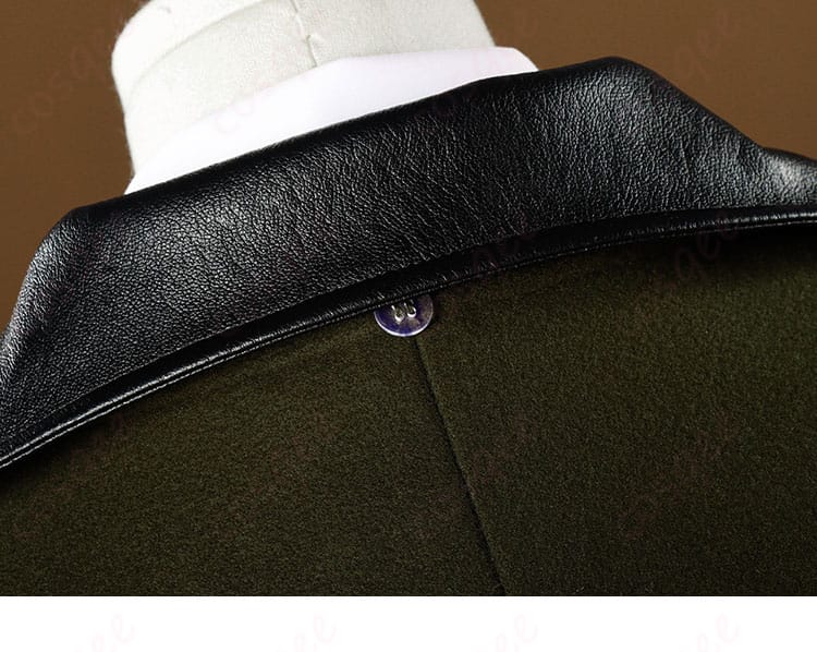 昆虫学者 初期衣装コスプレ 衿の縫製と生地感のクローズアップ