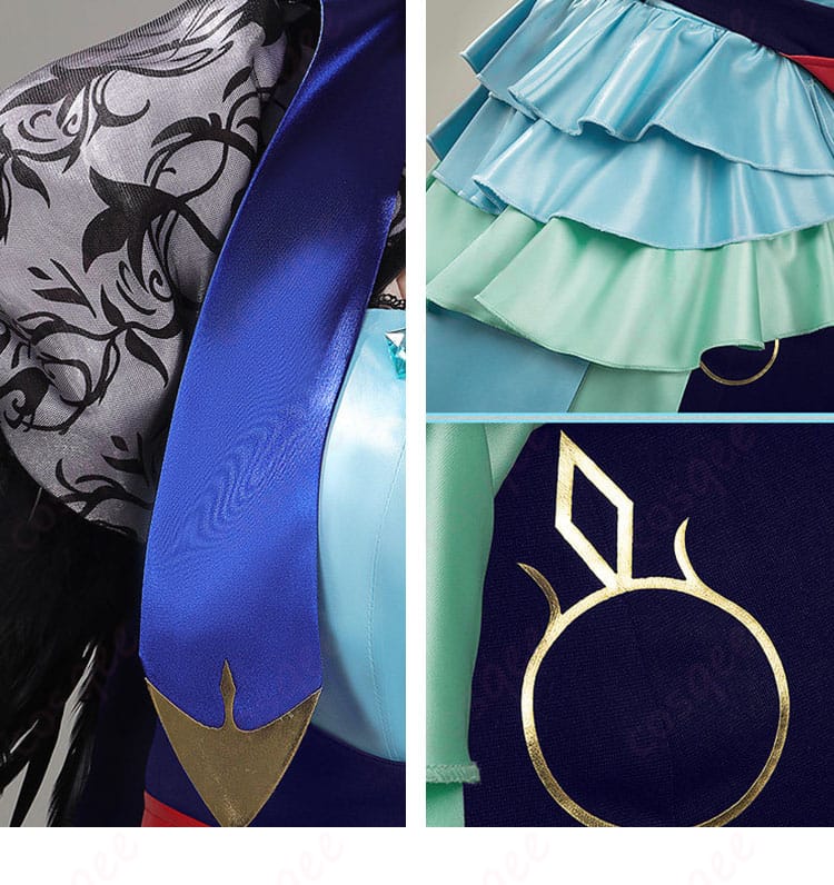 勝負服コスプレ 腰布とスカート周辺の装飾ディテール