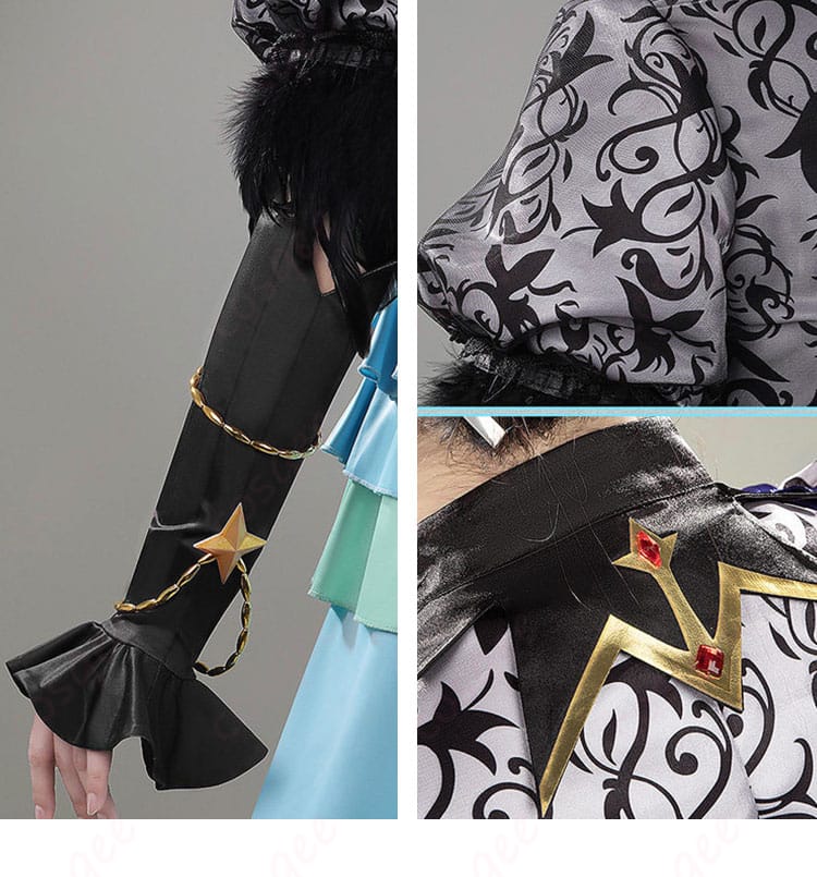 勝負服コスプレ 肩飾り・袖口・背肩の装飾ディテール