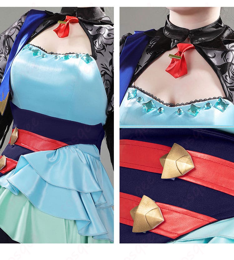 勝負服コスプレ ネックラインとスカーフの装飾ディテール