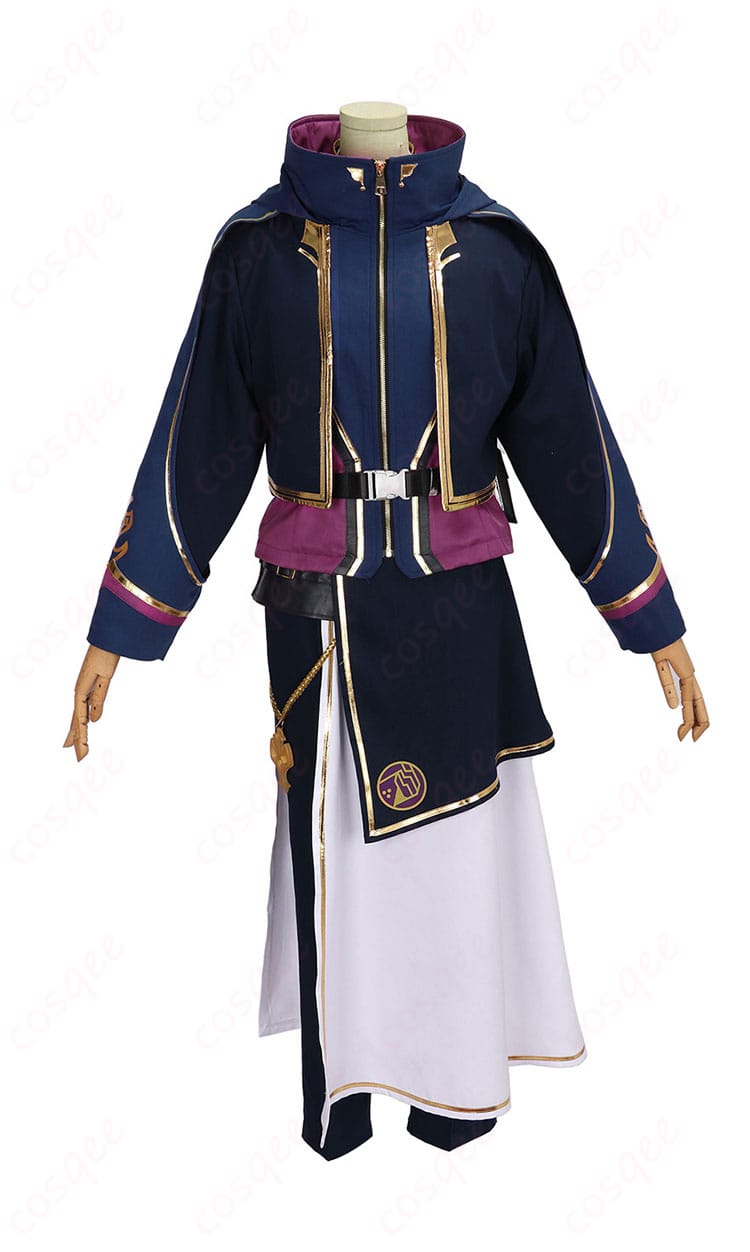 佐伯イッテツ 共通衣装コスプレのコート・インナー・ベルトを正面から撮影した全身画像