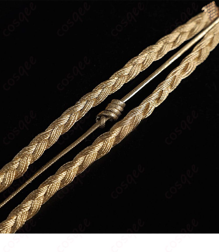 装飾紐の結び・固定構造のクローズアップ。動いてもずれにくい設計を示すディテール画像