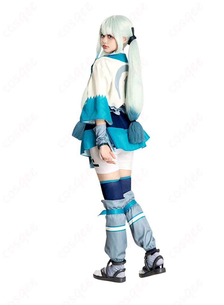 初音ミク はがねタイプ コスプレ衣装の側面シルエット