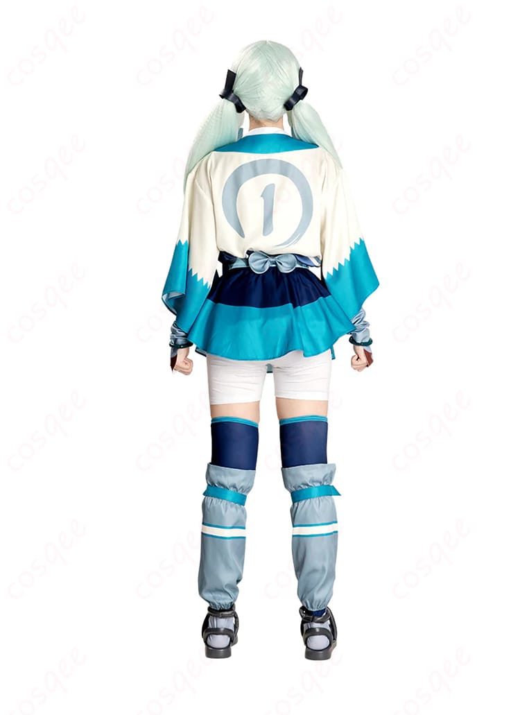 初音ミク はがねタイプ コスプレ衣装の背面全体