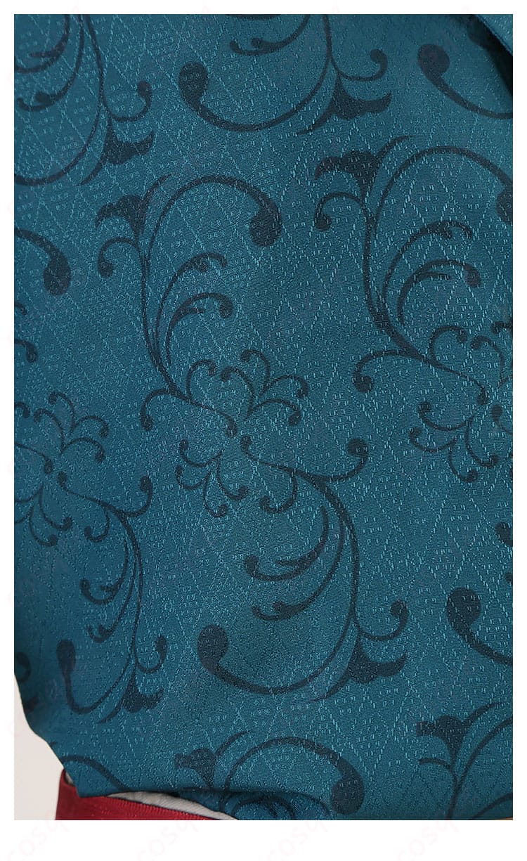 生地テクスチャの拡大。ジャガードの立体模様とスーツ生地の艶のコントラストを詳細に表現。