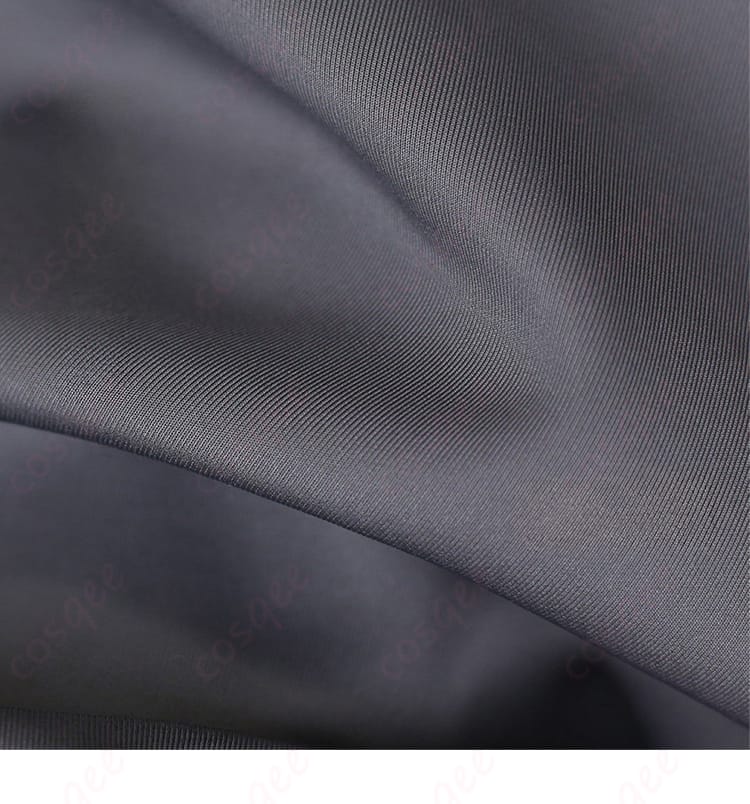 ゴウ 通常衣装パーカーの生地質感ディテール。薄手で通気性のあるポリエステルの織りと表面感