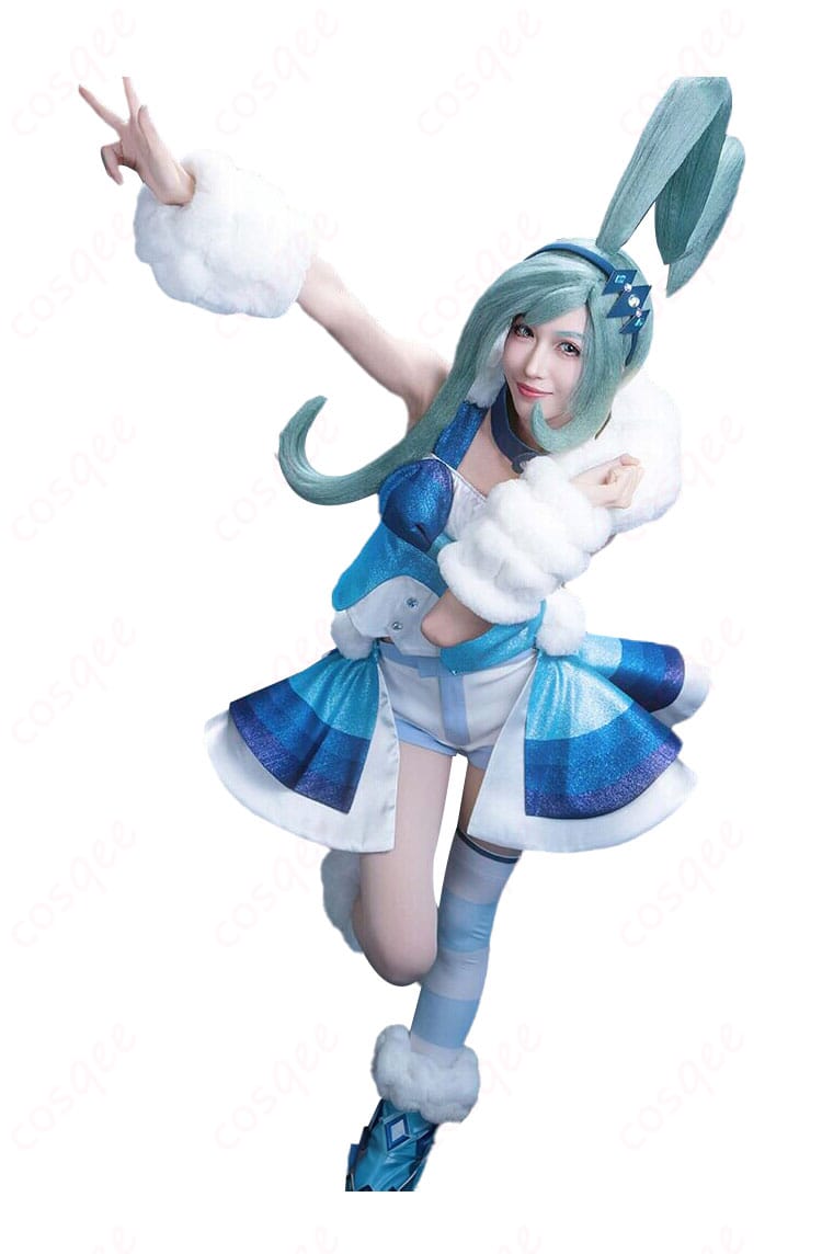 左側から見た着用参考。袖口やウエスト装飾の位置関係が分かるディテール