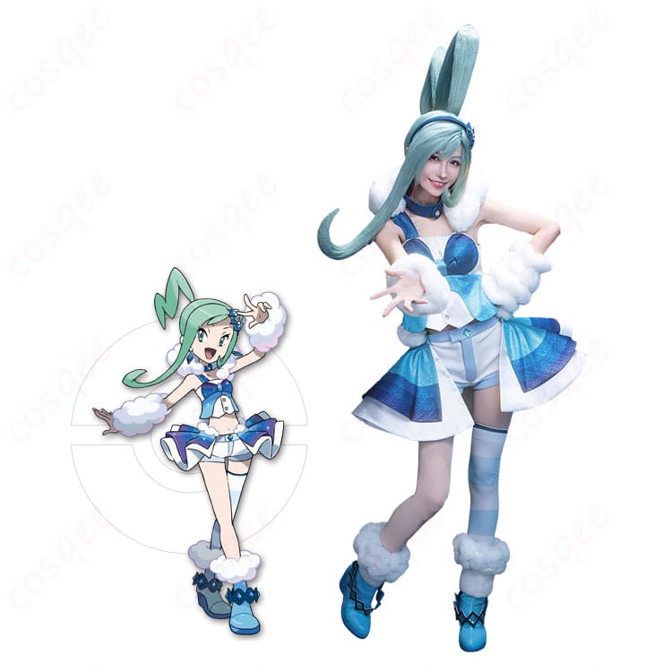 ルチアのアイドル衣装を着用した全身イメージとセット内容の一覧