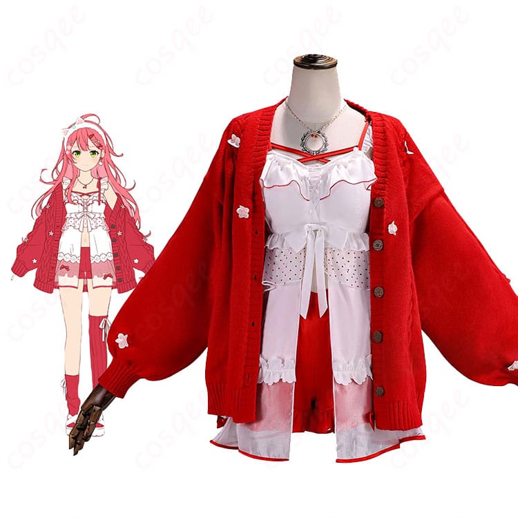 さくらみこ クリスマス ルームウェア衣装のキャラクターイメージとセット一式