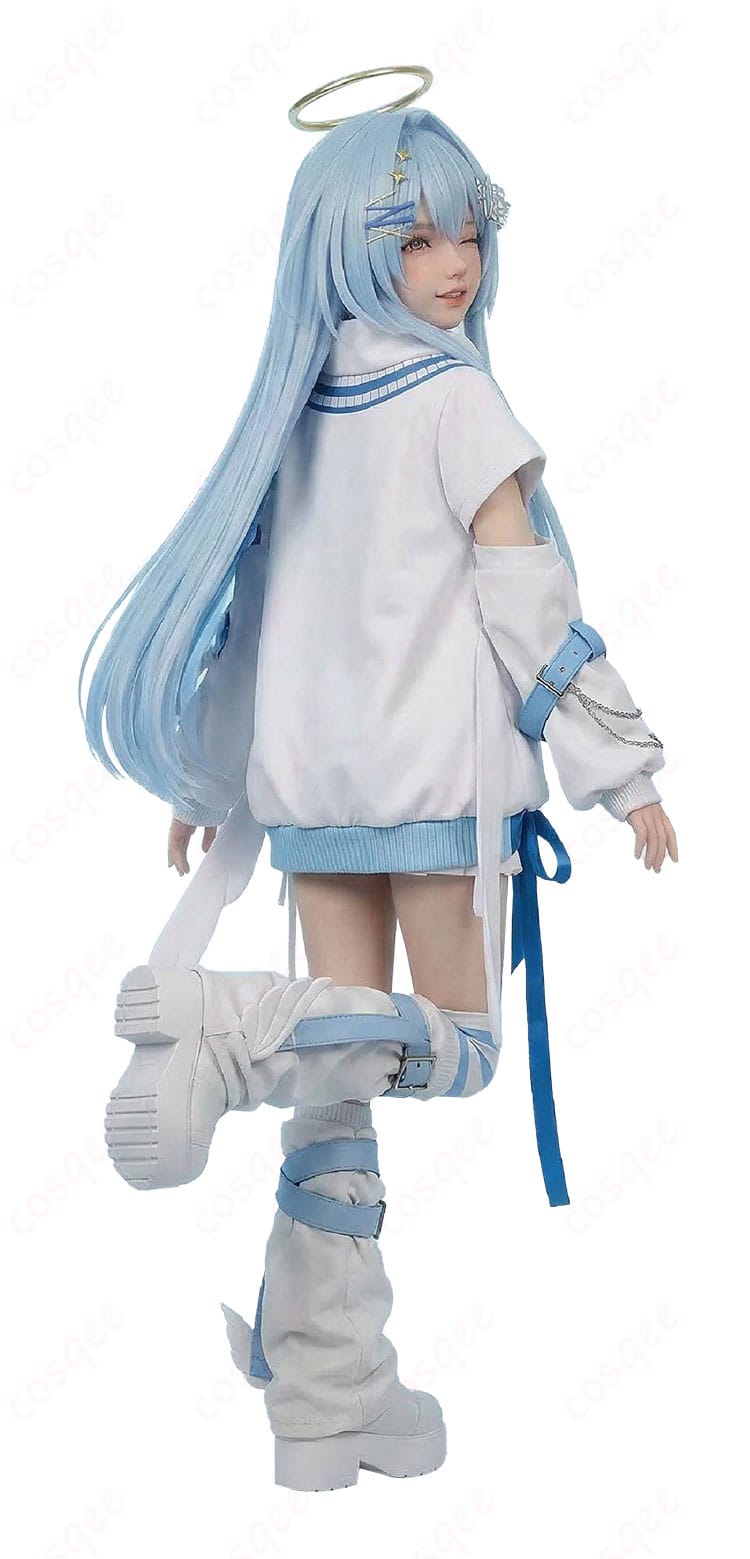 涼上エリス 初期衣装コスプレの背面全体。ベルト位置とシルエットが分かる角度