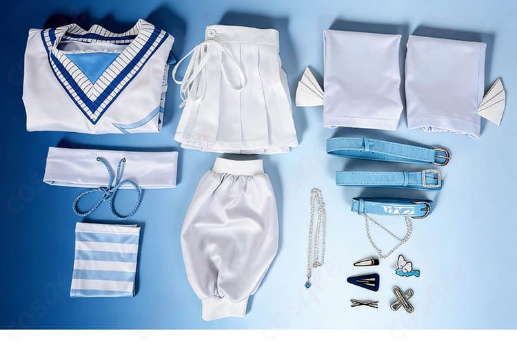 涼上エリス 初期衣装フルセット内容の平置き一式レイアウト