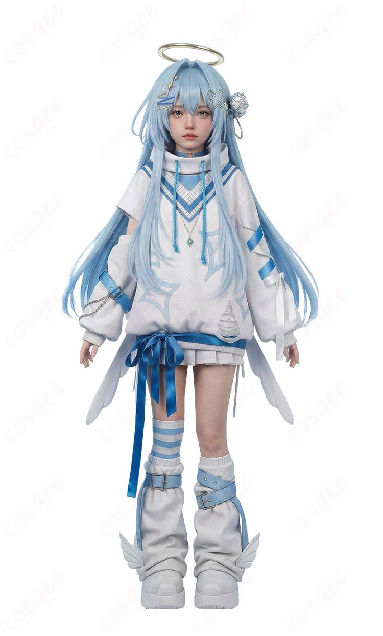 涼上エリス 初期衣装コスプレのトップスとスカート正面全体