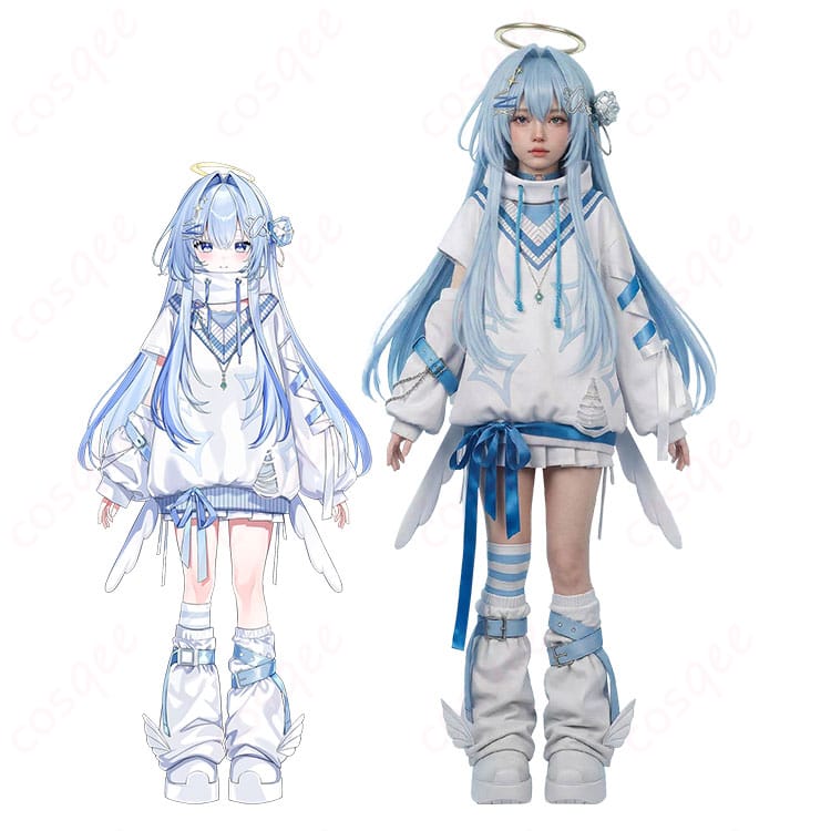 涼上エリス 初期衣装のキャラクタービジュアルとコスプレ一式のイメージ