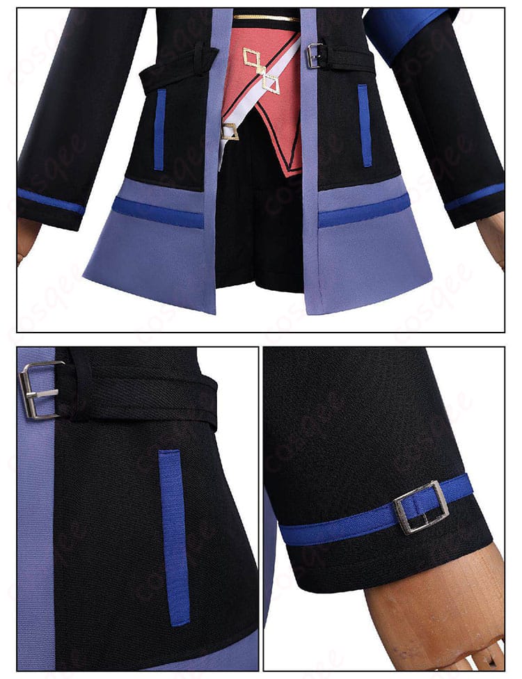 袖口と袖装飾のアップ。カフス形状と装飾ライン、質感を確認できる写真