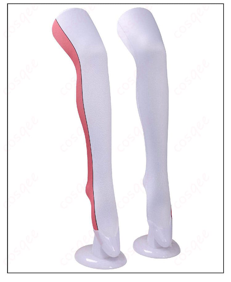 靴下(レッグウェア)の装飾ディテール。模様と丈感、発色を示した近接写真