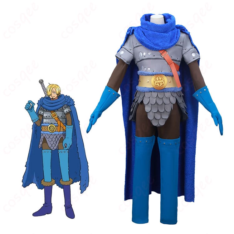 サンジ エルバフ編 新衣装の全身イメージカット|バイキング風マントと装飾一式の雰囲気が分かる画像