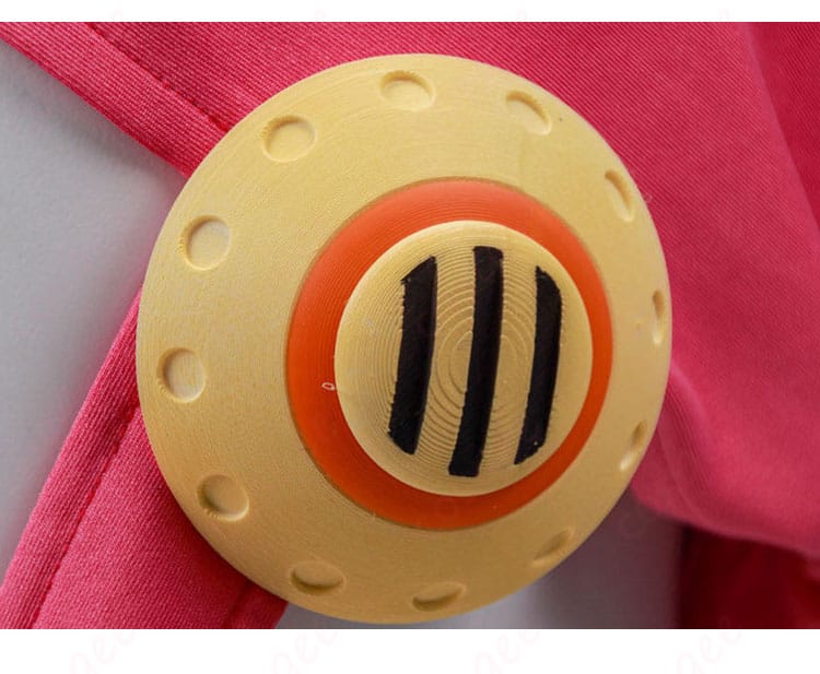 ウソップ衣装の帽子装飾パーツのアップ