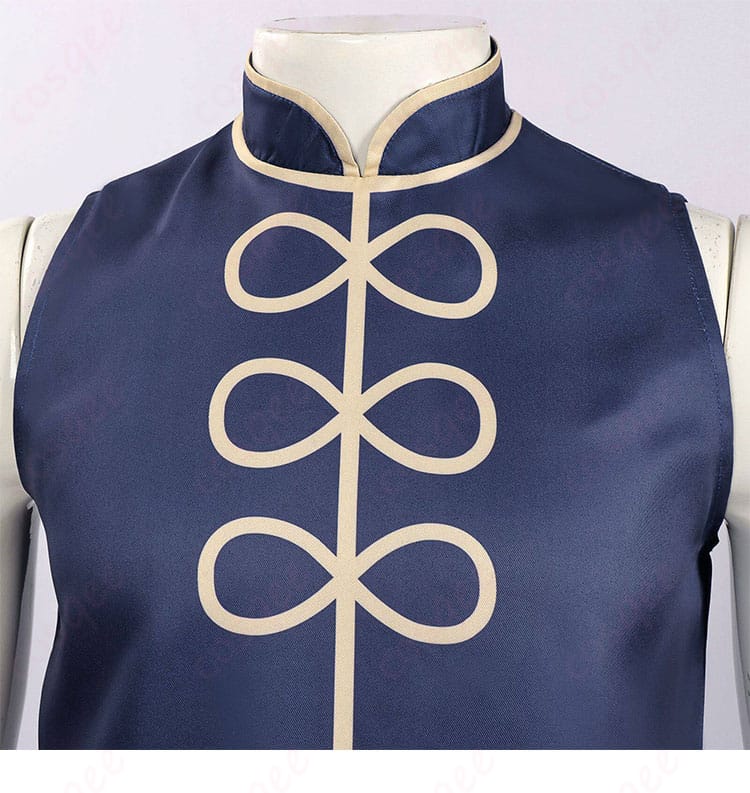 前立てボタンと飾りボタンの固定方法ディテール