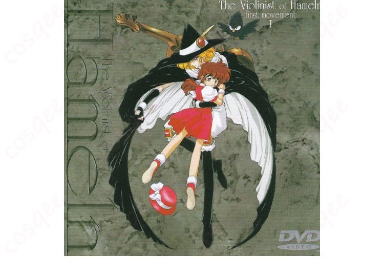 フルート衣装のフロント装飾と生地質感のアップ。落ち着いた発色と縫製ディテールが伝わるディテール写真。