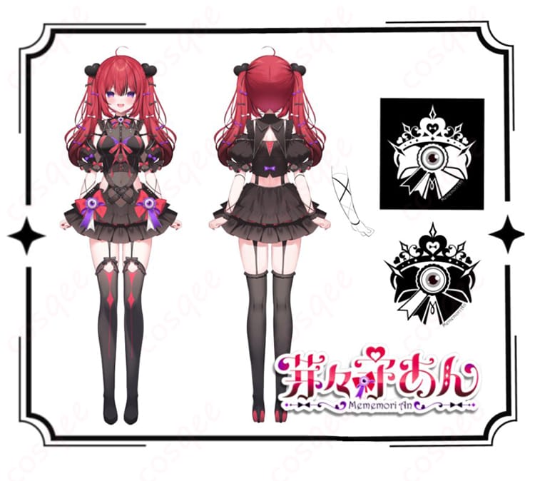 VEE・芽々守あん コスプレ衣装の正面・背面ディテールが分かるレイアウト画像