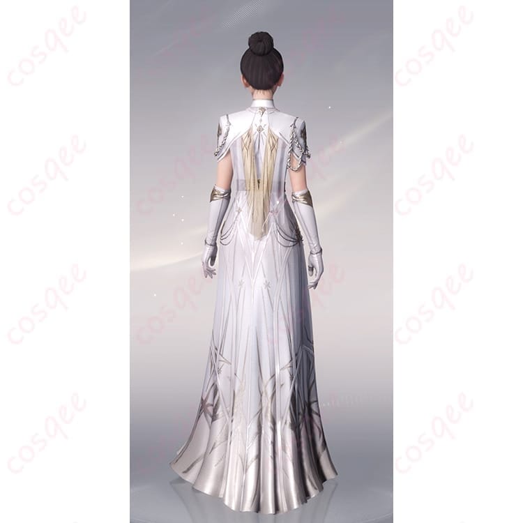 恋と深空 主人公 銀河の讃歌 ホワイトドレス 高再現コスプレ 衣装一式で撮影映え - 2枚目の画像