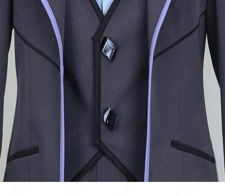 コート前立ての装飾とエッジの配色ライン