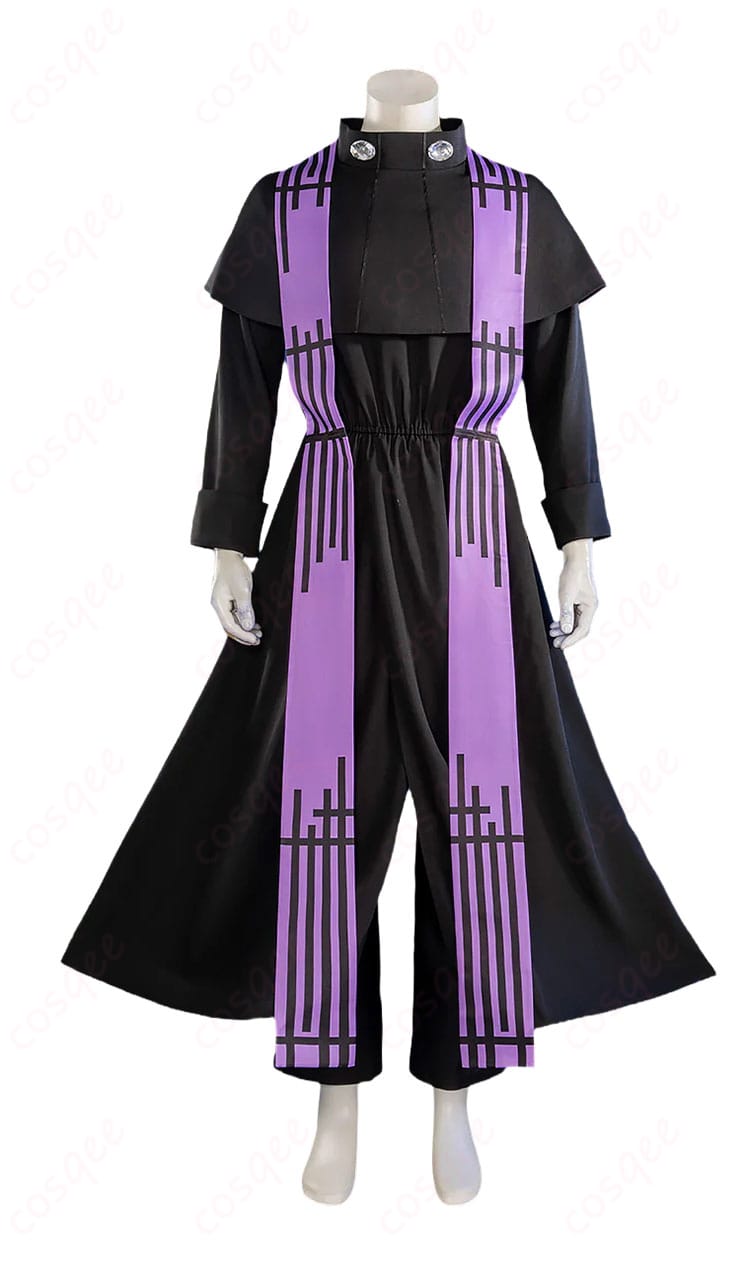 ベルゼブブ衣装の正面全体。上着・ズボンのシルエットと配色が分かる画像