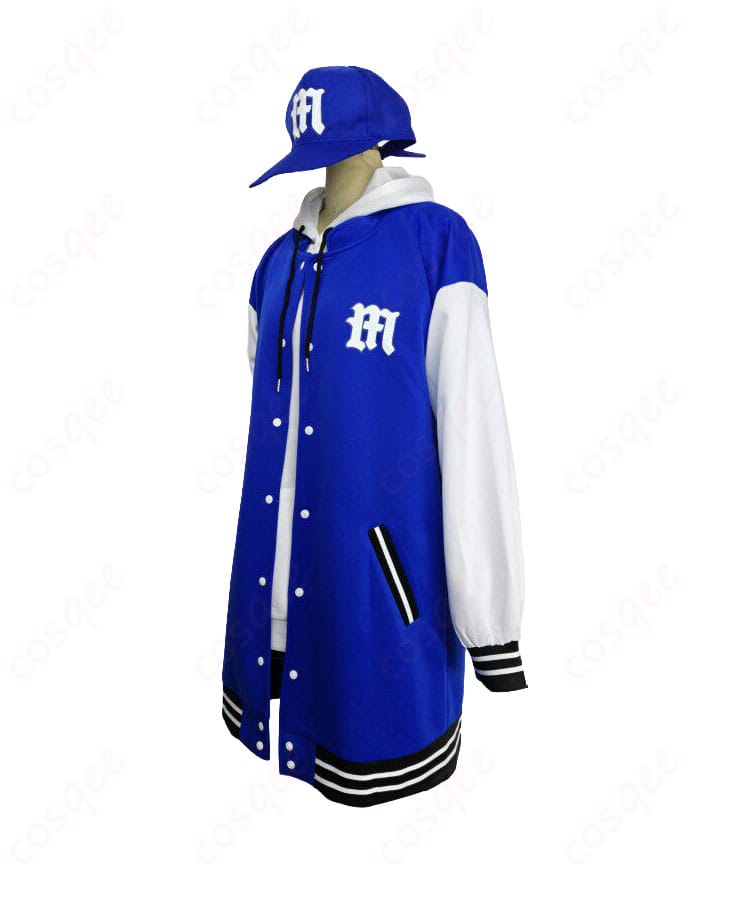 野正レイ コスプレ衣装 側面シルエット（高コントラスト配色の見え方）