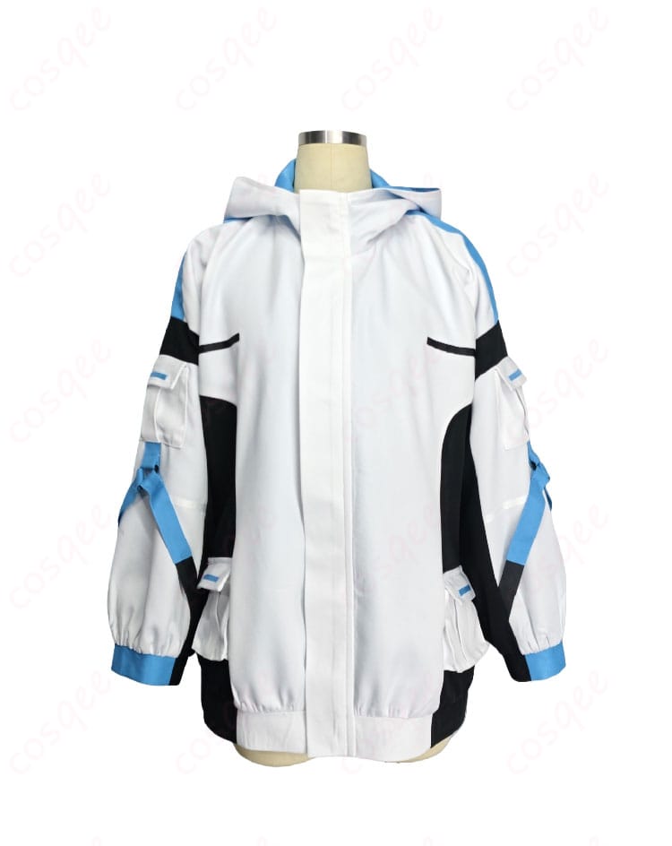 飛鳥馬トキ 臨戦コスのコート正面・ベルト配置・ウエストポーチ位置が分かる商品正面写真