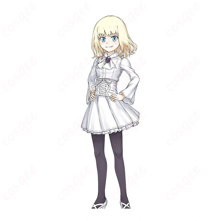 レイヴィニア=バードウェイ学園制服コスプレ衣装の正面カット|襟元とスカーフのバランスが分かる構図