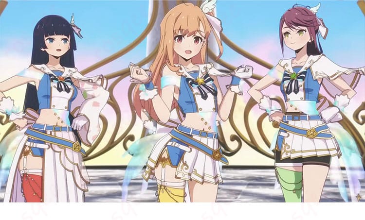 アイドル風コスプレ衣装の正面ディテール(襟・胸元・配色)