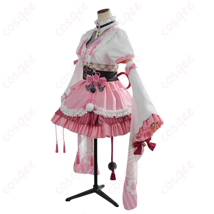 百鬼あやめ 和風メイド衣装コスプレ｜高発色で再現度抜群、付属品多数で即完成 - 3枚目の画像
