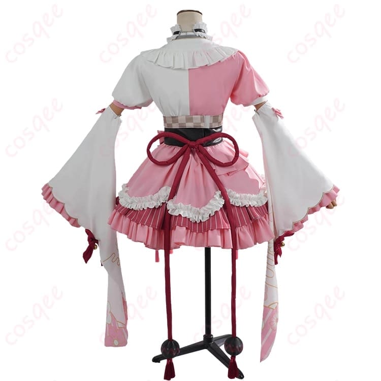 百鬼あやめ 和風メイド衣装コスプレ｜高発色で再現度抜群、付属品多数で即完成 - 4枚目の画像