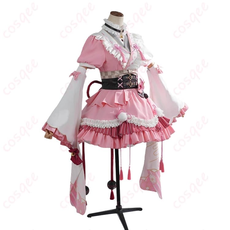 百鬼あやめ 和風メイド衣装コスプレ｜高発色で再現度抜群、付属品多数で即完成 - 2枚目の画像