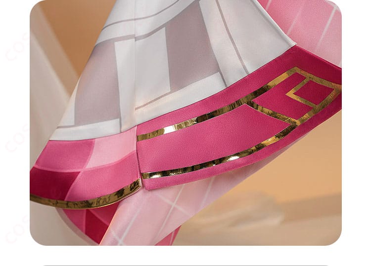 原神 リンネア スカート裾の装飾アップ。トリムの配色とフレアラインの躍動感を表現