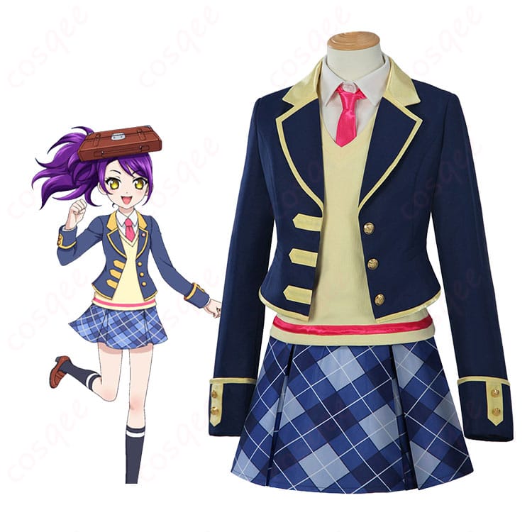 プリパラ パプリカ学園 冬制服コスプレ衣装の全身イメージ。上品な学園スタイルを再現。