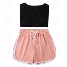 COSQEE 私服コスプレ Tシャツ＆ショートパンツ｜薄手で快適、私服キャラ再現と撮影に最適 - 3枚目の画像（サムネイル）
