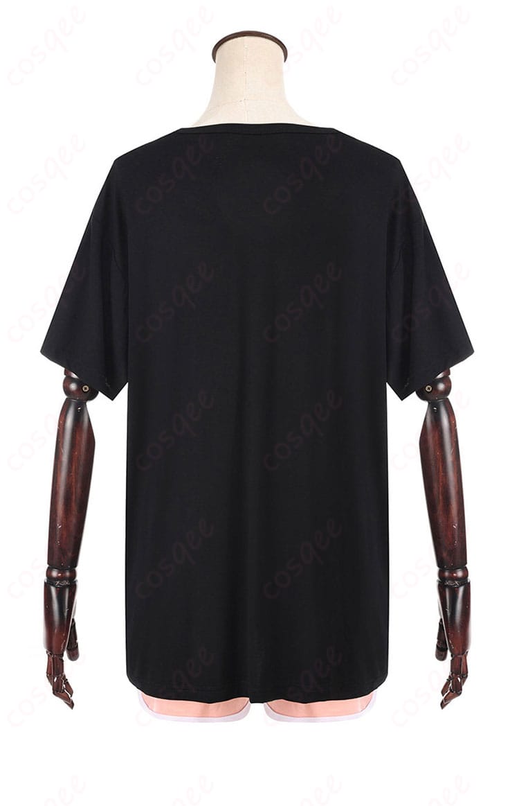 COSQEE 私服コス Tシャツ&ショートパンツの背面スタイル
