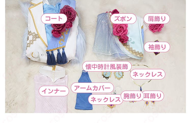 セット内容一覧:コート、インナー、ズボン、小物一式の同梱確認