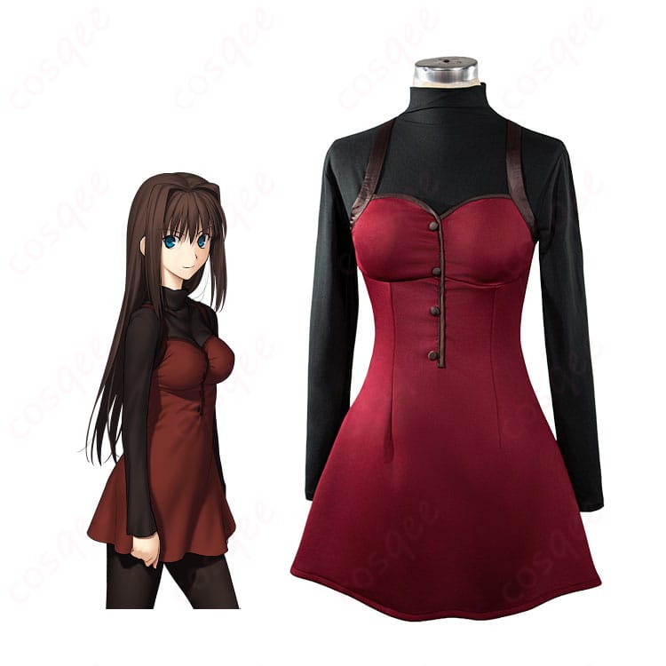 蒼崎青子イメージのドレスコスプレ一式を着用した全身イメージ