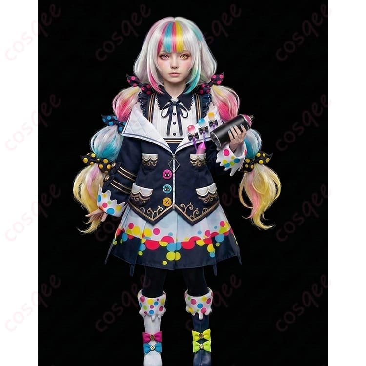 城ケ崎ノア コスプレ衣装 カラフルドット柄｜高再現・きれいシルエットで撮影映え - 6枚目の画像