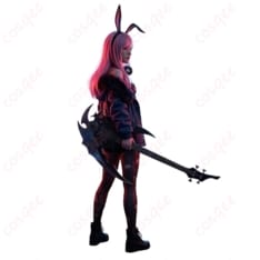 森カリオペ バニー風コスプレ衣装｜高発色ツイルで再現度アップ、動きやすく長時間も快適 - 3枚目の画像（サムネイル）